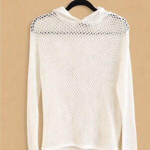 Brandy Melville White Open-Knit Sweater